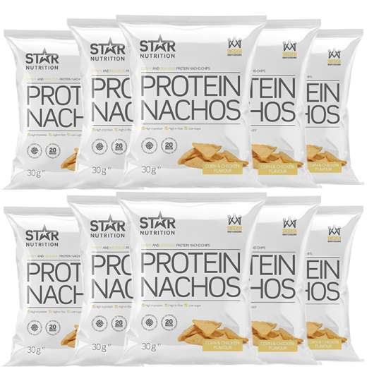 10 x Protein Nachos, 30g, Corn and Chicken, Kort datum