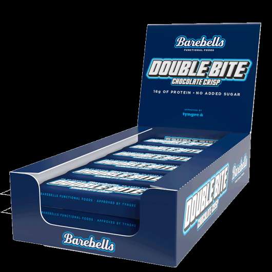12 x Barebells Double bite Protein Bar, 55 g, Chocolate Crisp