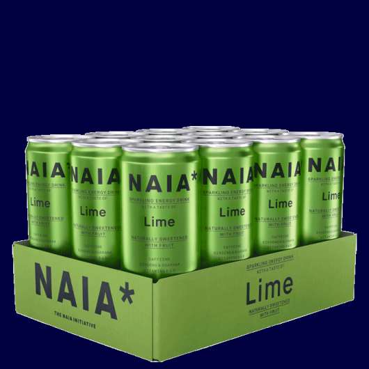 12 x NAIA Energy Drink, 330 ml, Lime