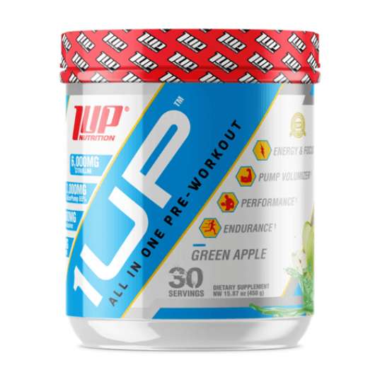1UP Pre-Workout 450g - Green Apple