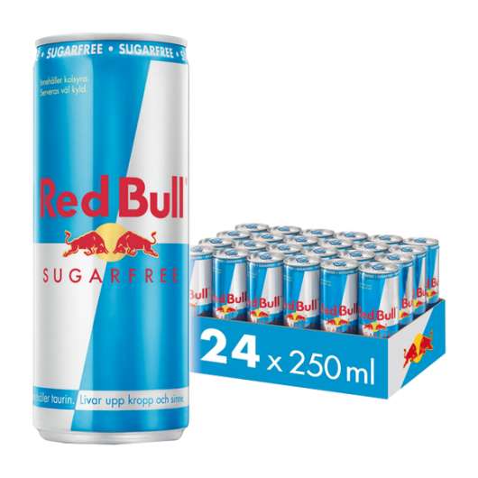 24 st Red Bull Energidryck Flak Sockerfri 250 ml