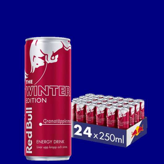 24 x Red Bull Energidryck, 250 ml, Winter edition, Pomegranate