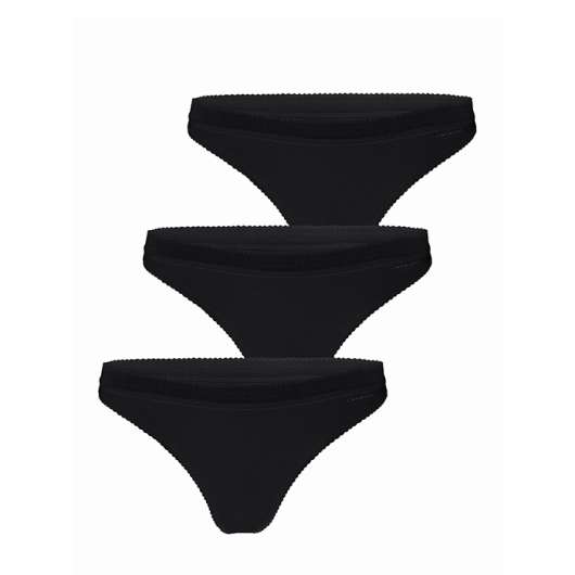 3-Pack Core Thong, Black