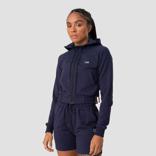 Activity Cropped Hoodie, Navy