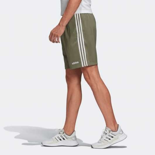Adidas Essential 3 Stripe Shorts, Green