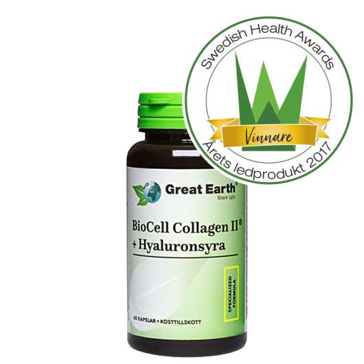 BioCell Collagen II+Hyaluronsyra, 60 kapslar