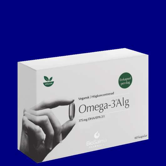 BioSalma Pharmacy AlgOmega 375 mg DHA/EPA 2:1, 60 kapslar