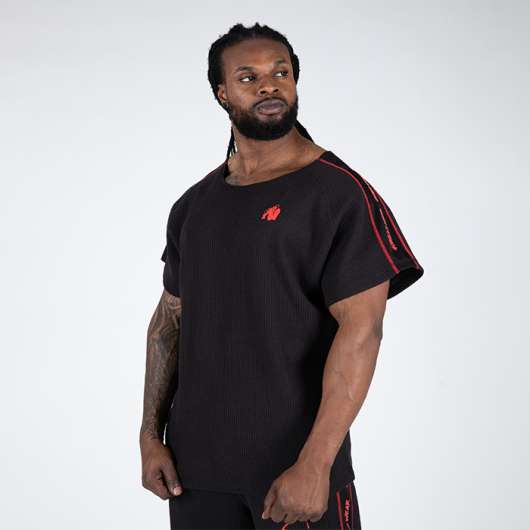 Buffalo Old School Workout Top, Black/Red