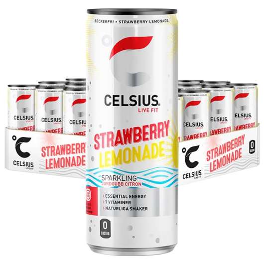 Celsius Strawberry Lemonade 24x355ml