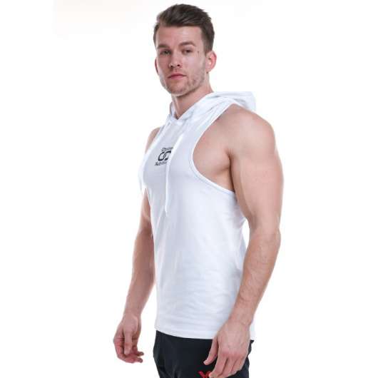 Chained Nutrition Hoodie Tank Top, White
