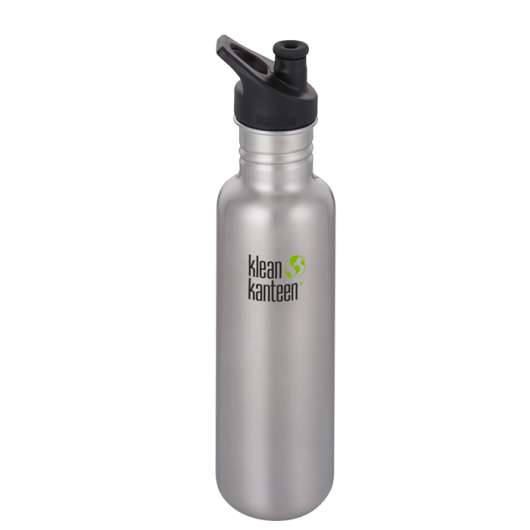 Classic w/Sport cap Brushed stainless, 800 ml