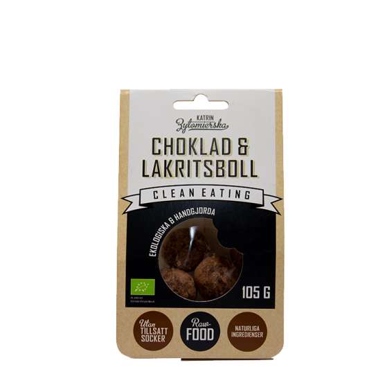 Clean Eating Choklad & Lakritsboll, 105 g