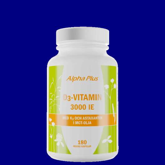 D3-vitamin 3000 IE + K2, 180 kapslar
