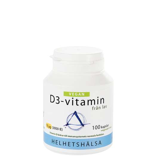 D3-vitamin Vegan 75 mcg, 3000 IE, 100 kapslar