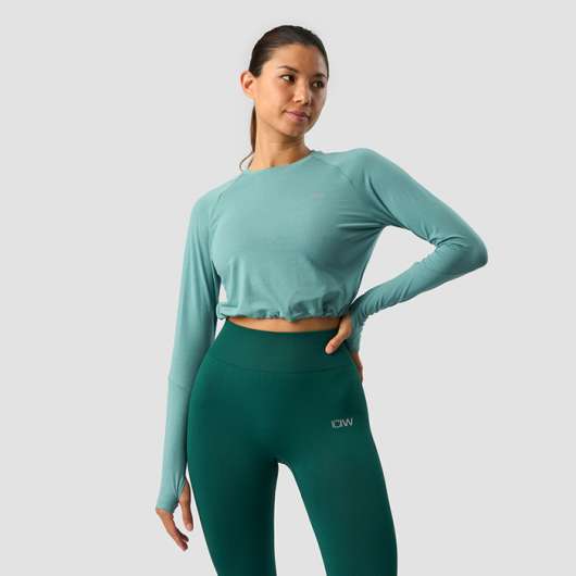 Define Cropped Adjustable Long Sleeve, Mineral Green