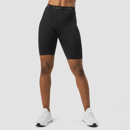 Define Seamless Logo Biker Shorts, Black