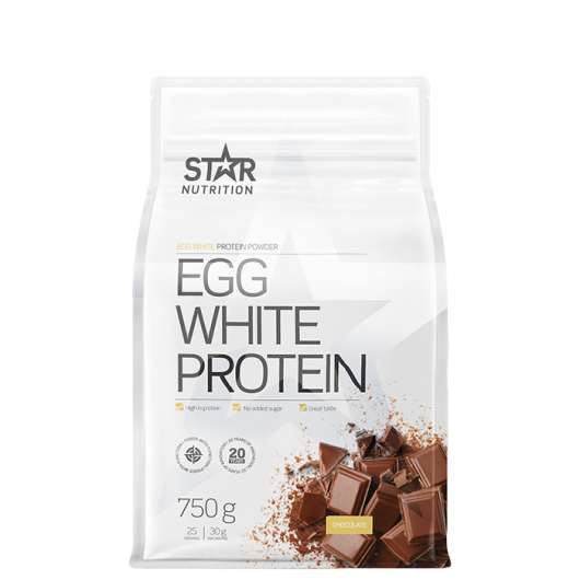 Egg White Protein, 750 g, Chocolate - Kort Datum