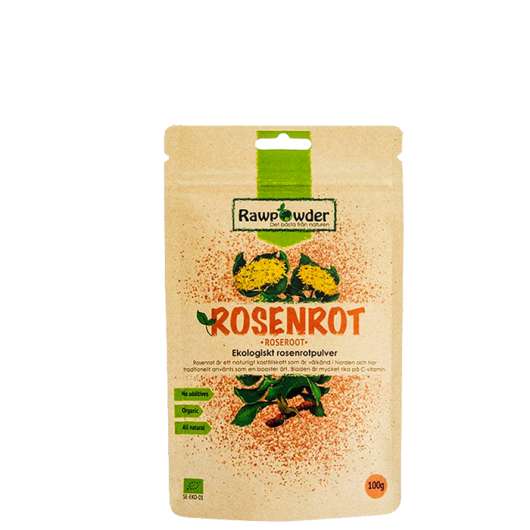 Ekologisk Rosenrotpulver, 100 g