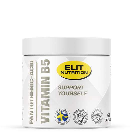 ELIT Pantothenic Acid, Vitamin B5, 60 caps