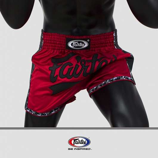 Fairtex BS1703, Muay Thai Shorts, Red/Black