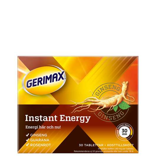 Gerimax Instant Energy, 30 tabletter