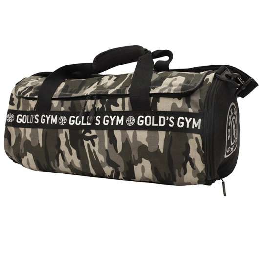 Golds Gym Camo Print Barrel Bag, Camo