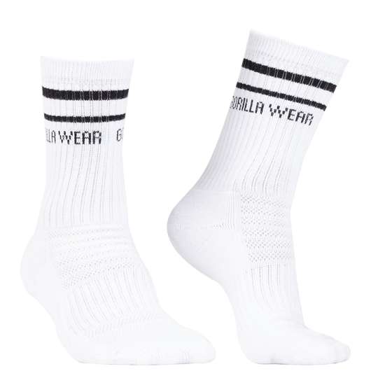 Gorilla Wear Crew Socks, White
