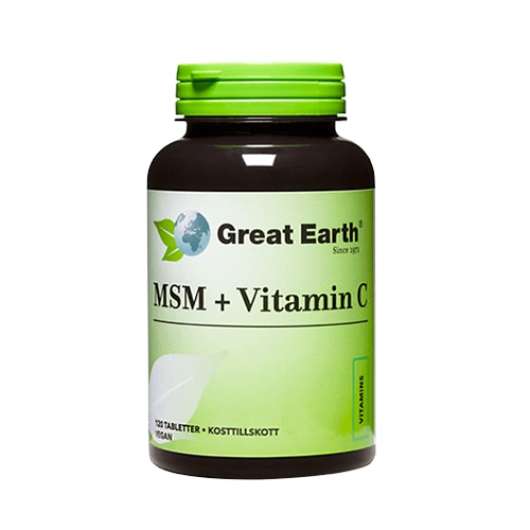 Great Earth MSM + C-Vitamin 120 Tabletter