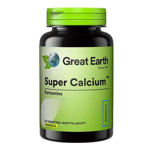 Great Earth Super Calcium 750mg 100 Tabletter