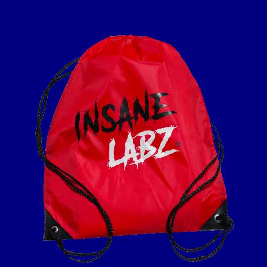 Insane Labz Drawstring Bag, Red/Black