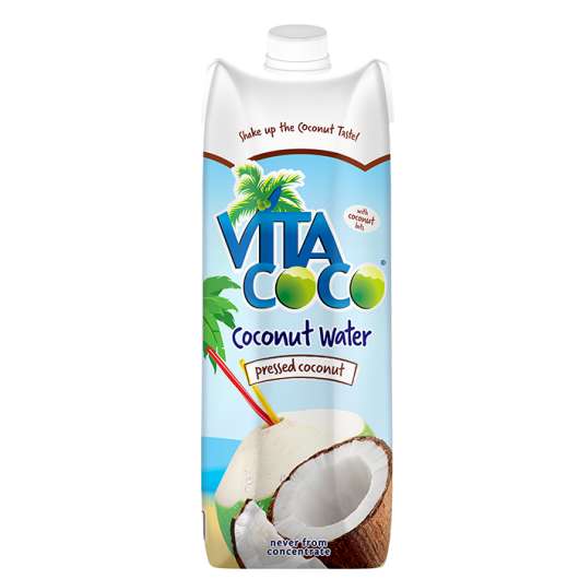 Kokosvatten med pressad kokos 1 L