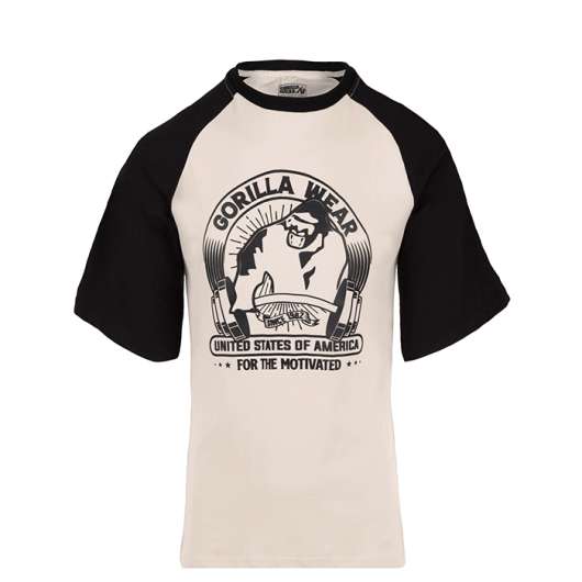 Logan Oversized T-Shirt, Beige/Black