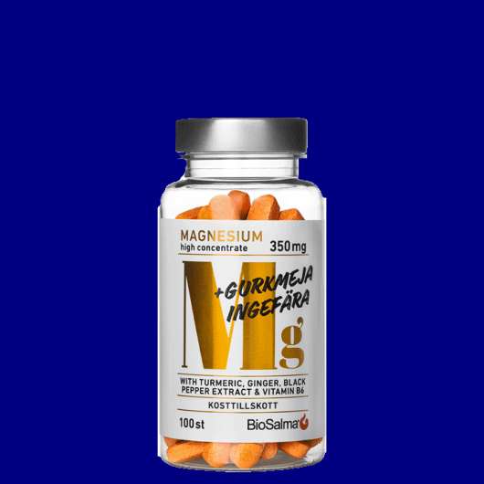 Magnesium 350 mg + Gurkmeja Ingefära, 100 tab