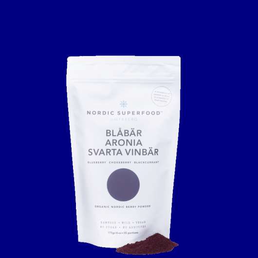 Nordic Superfood Blue - Blåbär, Aronia, Svarta Vinbär, 175 g