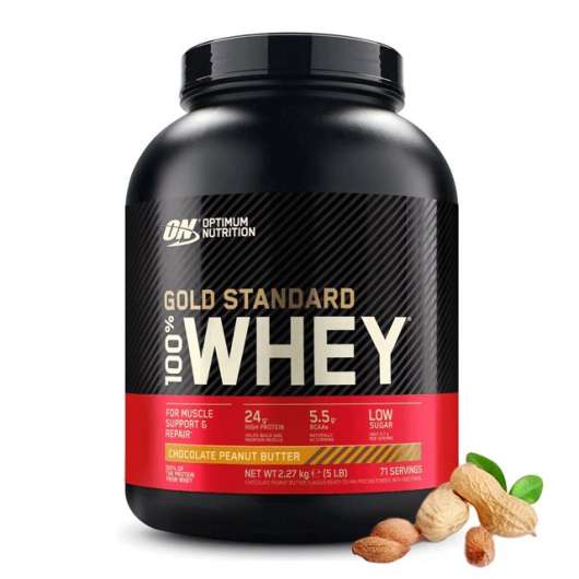 Optimum Nutrition Gold Standard 100% Whey Chocolate Peanut 2,27kg
