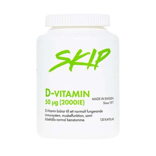 Skip Nutrition D-Vitamin 50mcg 120 kapslar