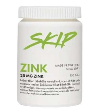 Skip Nutrition Zink 30mg 150 Tabletter