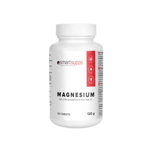 SmartSupps Magnesium, 150 tabs - Kort datum
