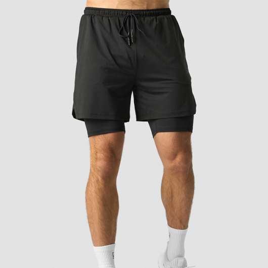 Stride 2-in-1 Shorts, Black