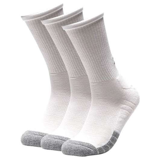 UA Heatgear Crew 3-pack Socks, White