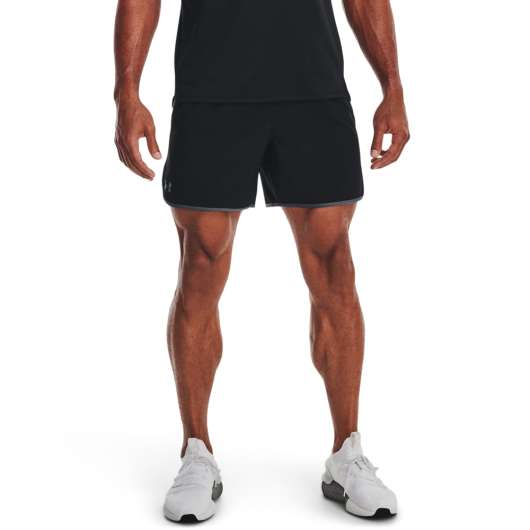 UA HIIT Woven 6in Shorts, Black