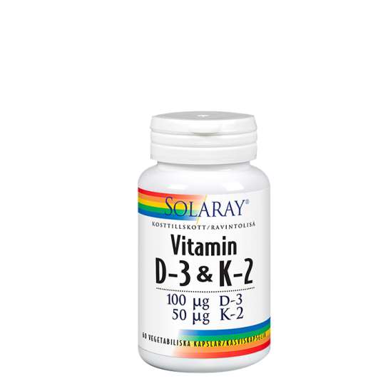 Vitamin D3 & K2 100 mcg, 60 kapslar